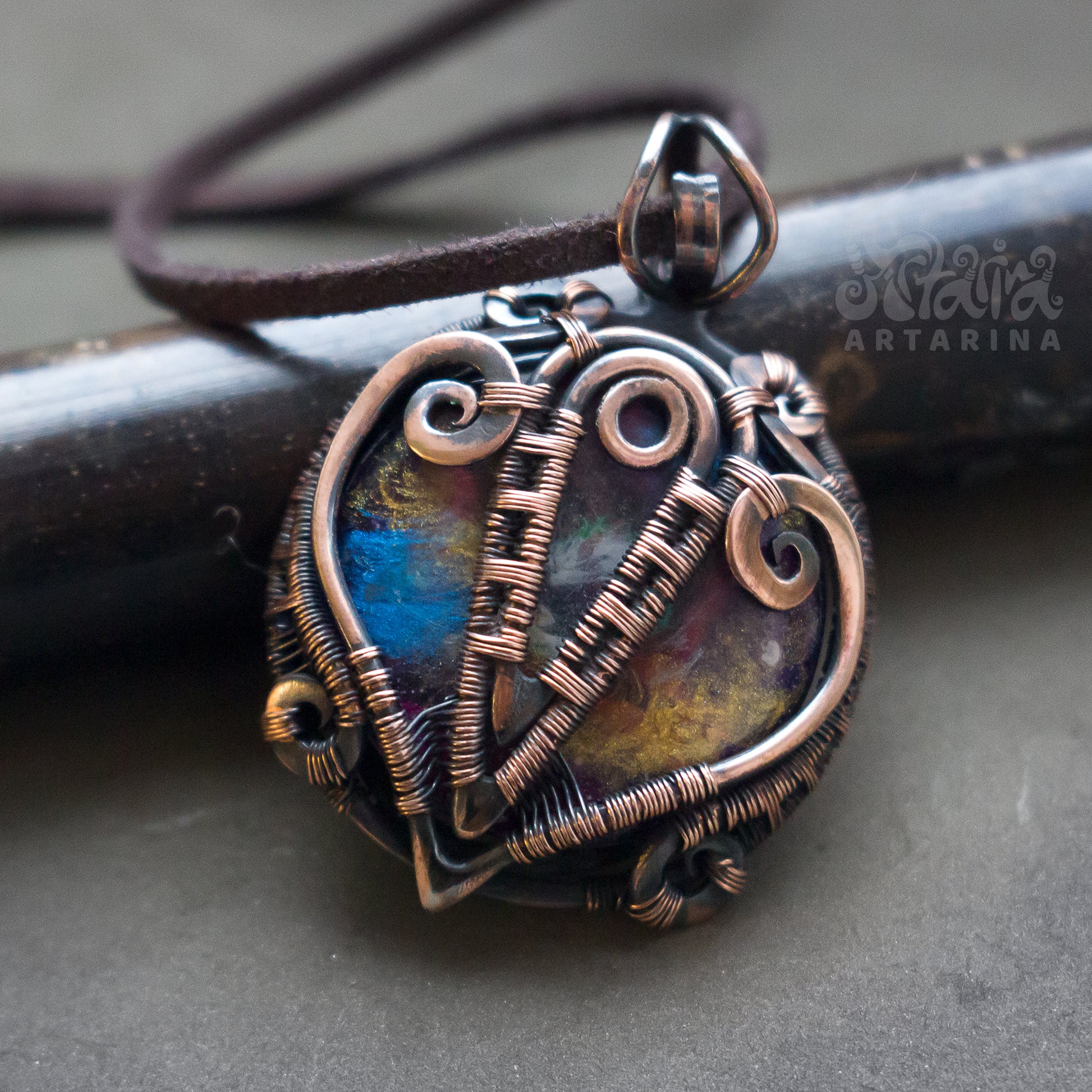 blue and yellow flag pendant made in ukraine handpainted jewelry Ukrainian necklace paint pendant paint necklace paint pour pendant acrylic pour jewelry hand painted pendant fluid art jewelry fluid art pendant artarina