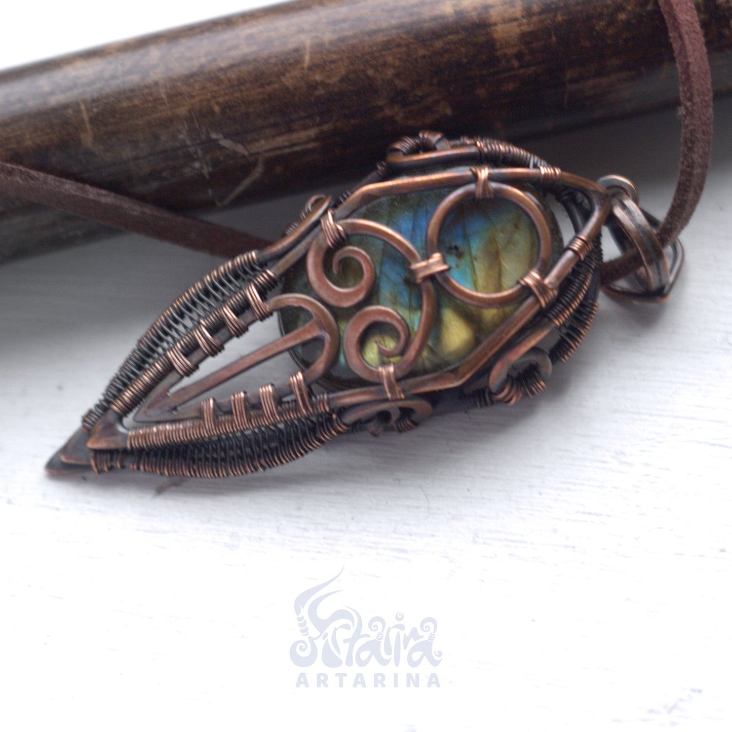 Dune burning man necklace. Steampunk jewelry