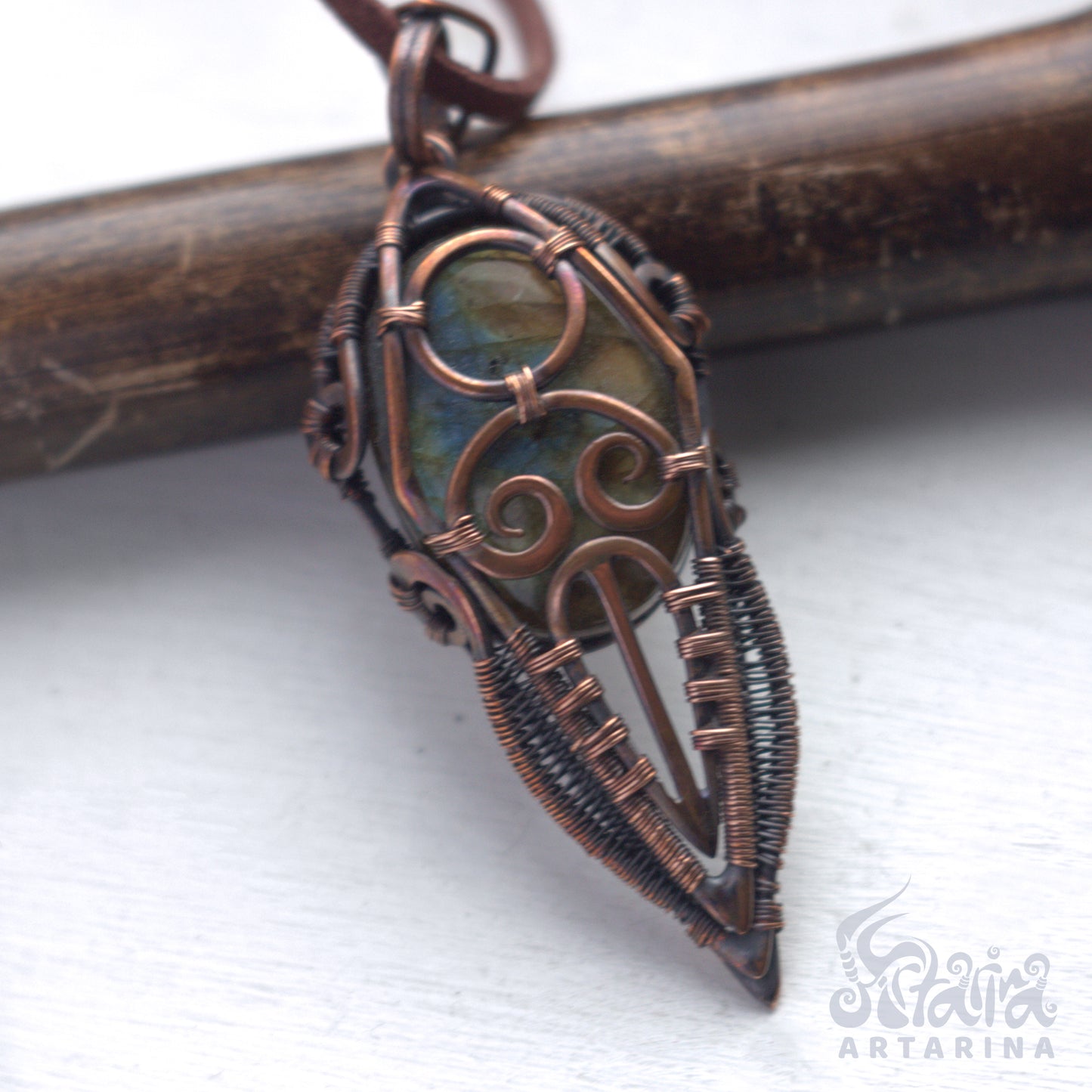 Dune burning man necklace. Steampunk jewelry