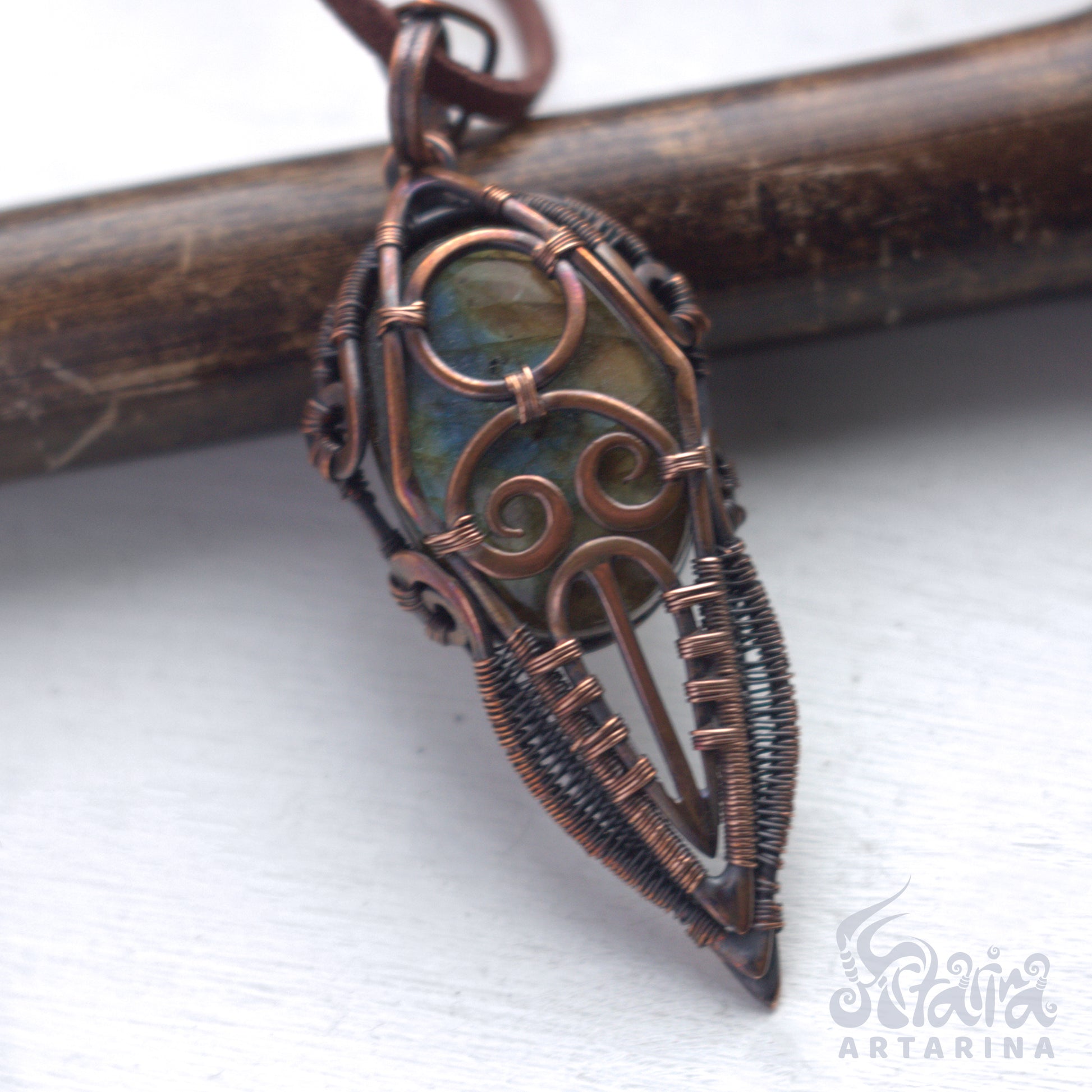 Dune burning man necklace. Steampunk jewelry