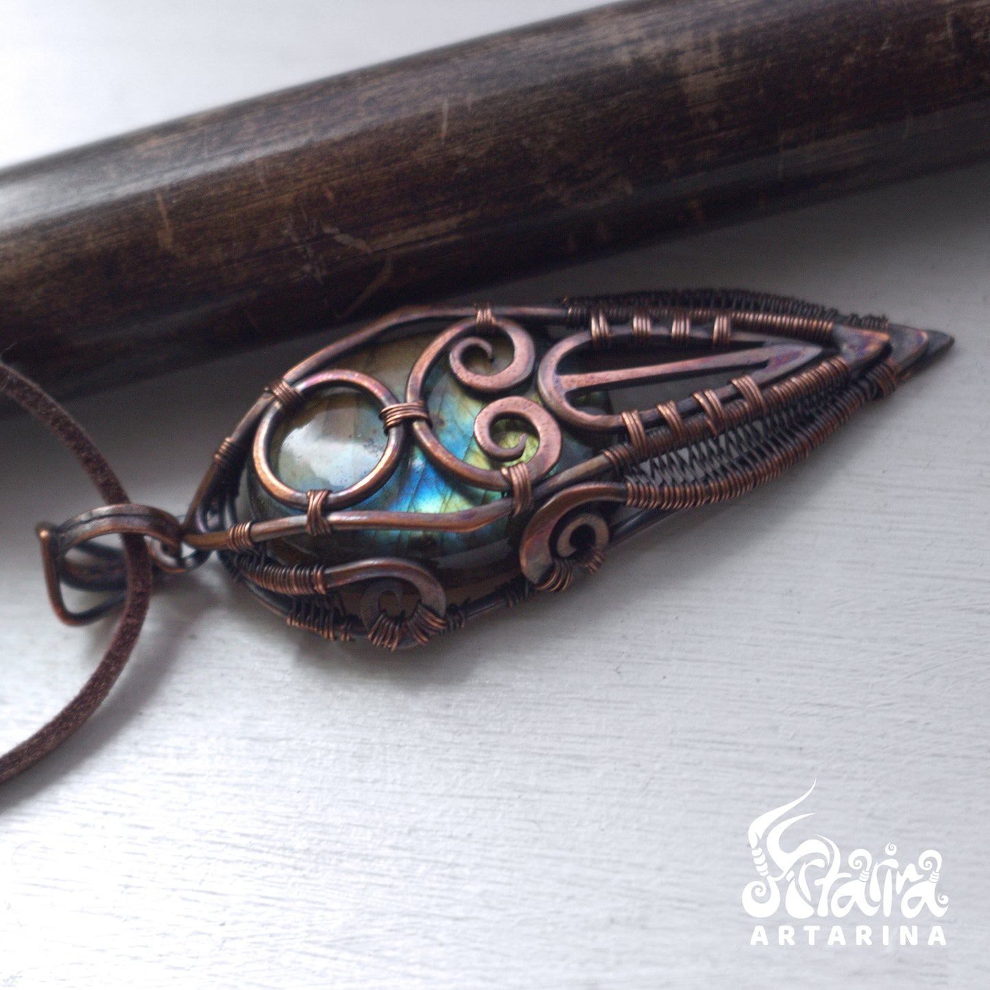 Dune burning man necklace. Steampunk jewelry