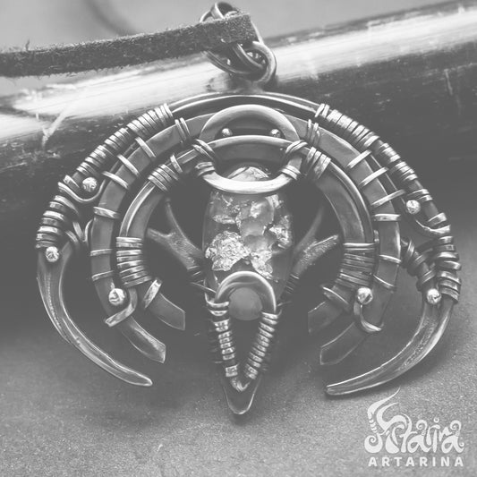 Ancient aliens necklace, forgotten ruins mysterious pendant, fifth element necklace