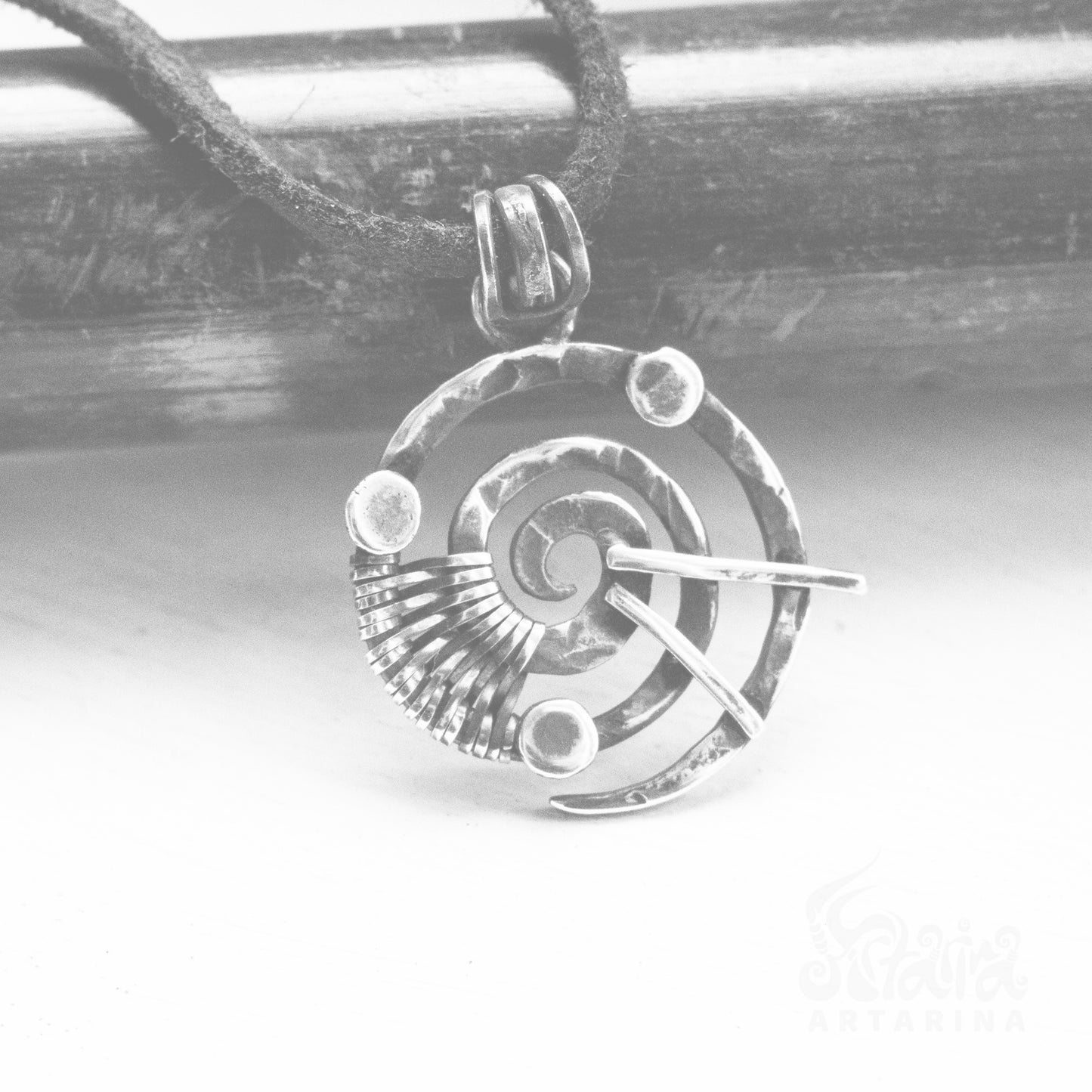 Abraxas necklace, gnostic hermetic ooak unique sacred geometry talisman, reality shifting portal pendant