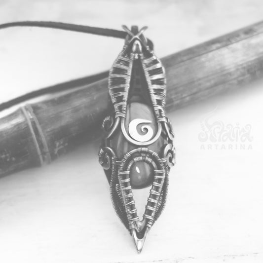 Tigers eye necklace, Earth elemental talisman necklace, earth elementals astral pendulum, tiger eye necklace