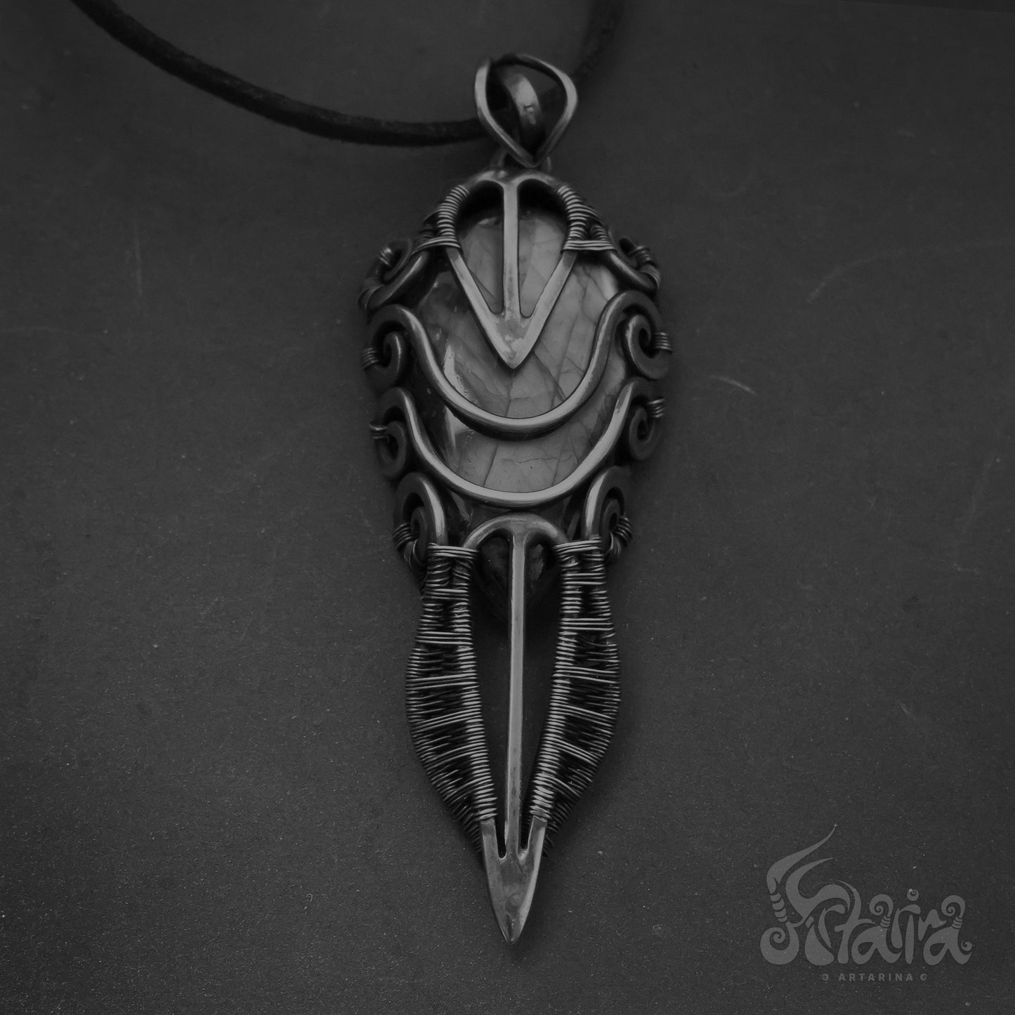 Science fiction fantasy unisex accessory | Statement stone pendant