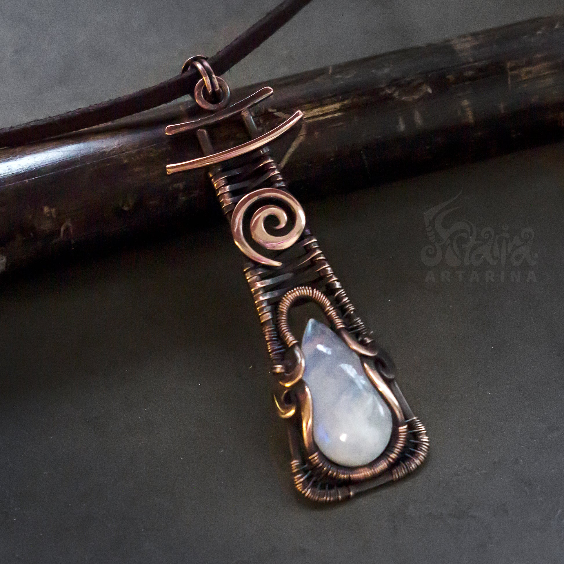 Astral protection amulet spirit companion moonstone pendant fidget necklace compass necklace november birthstone december birthstone bronze anniversary july birthstone astronomy jewelry stress relief gift bottle necklace