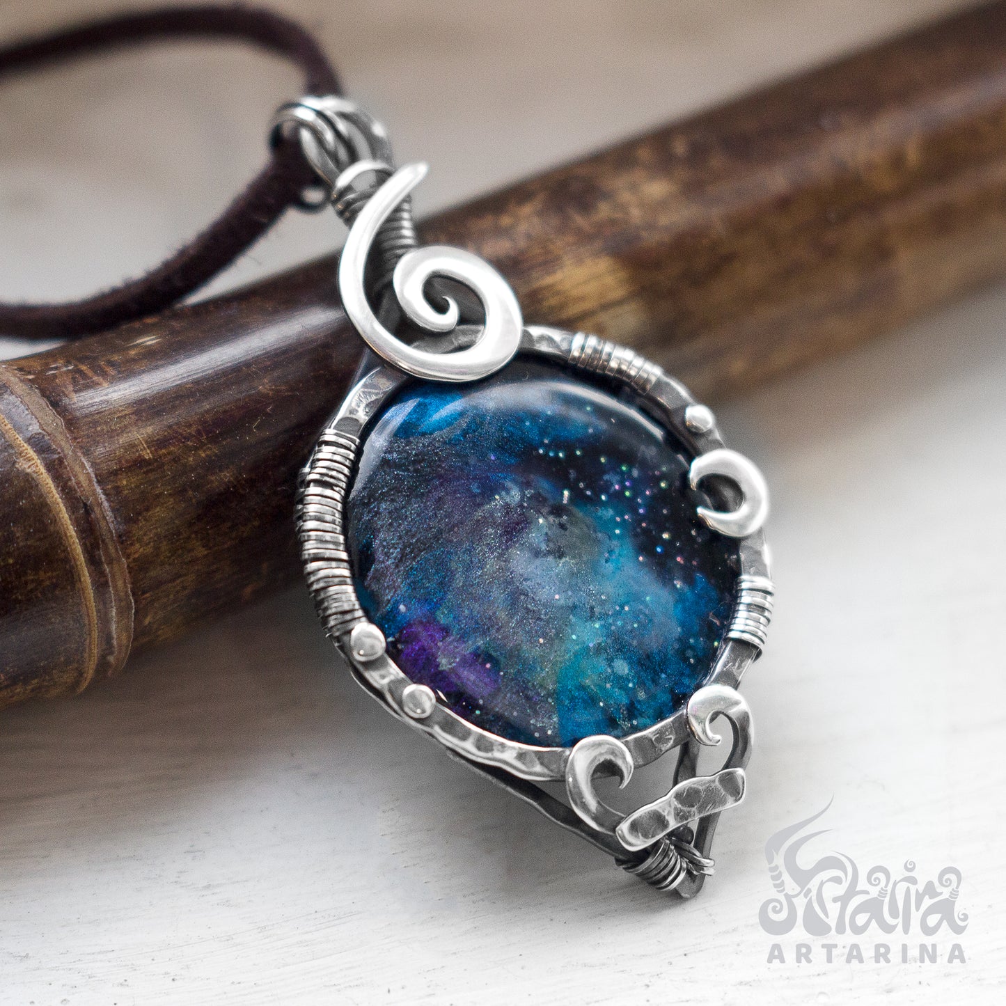 Good vibrations necklace. Galaxy aura cosmic pendant galaxy necklace saturn necklace cosmos meteorite necklace solar system solar system starseed star choker nebula orion