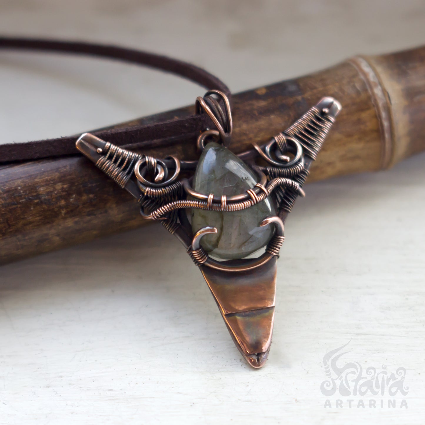 Purple labradorite necklace
