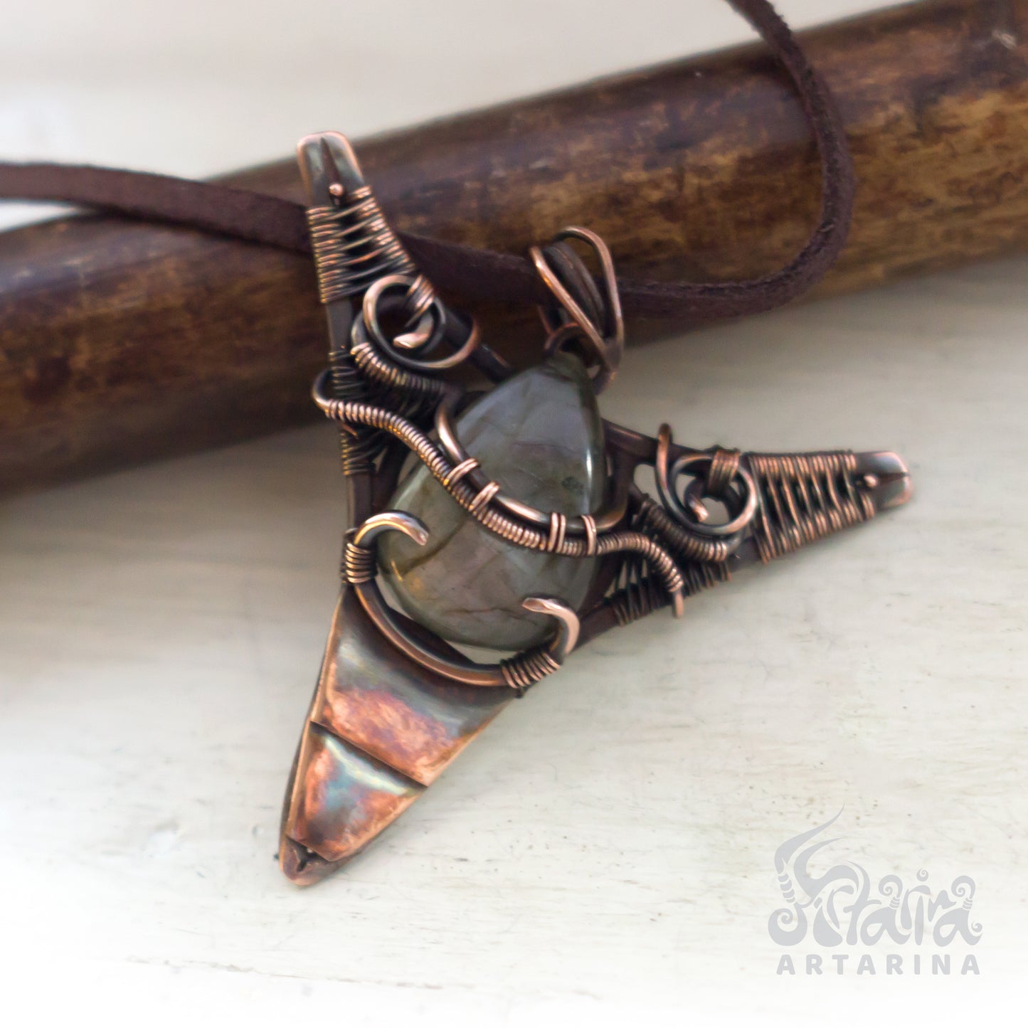 Purple labradorite necklace