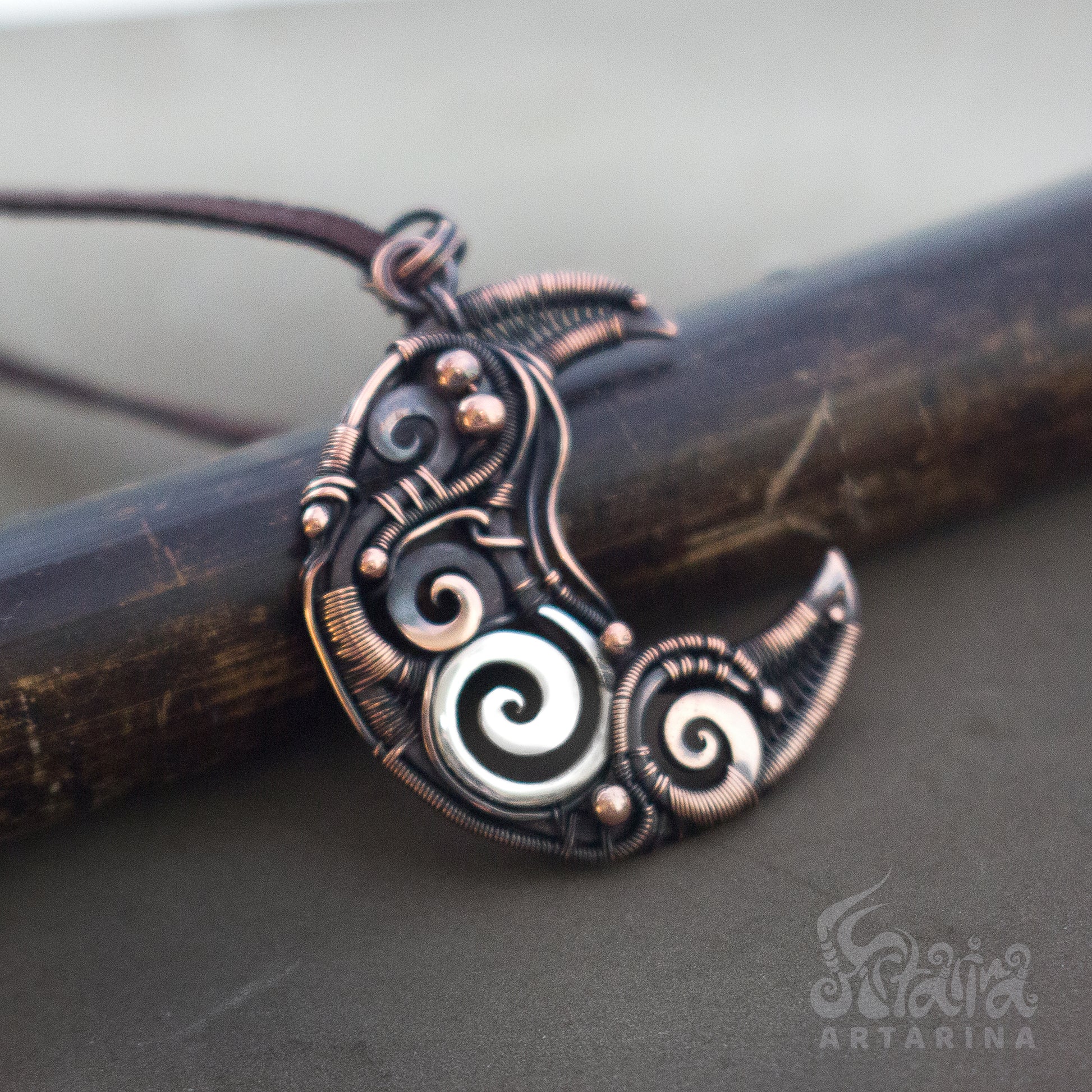 Steampunk clothing moon phase magic amulet tentacle wicked swirl necklace weirdcore mix metal necklace aesthetic necklace made in ukraine ukrainian art victorian dress steampunk earrings