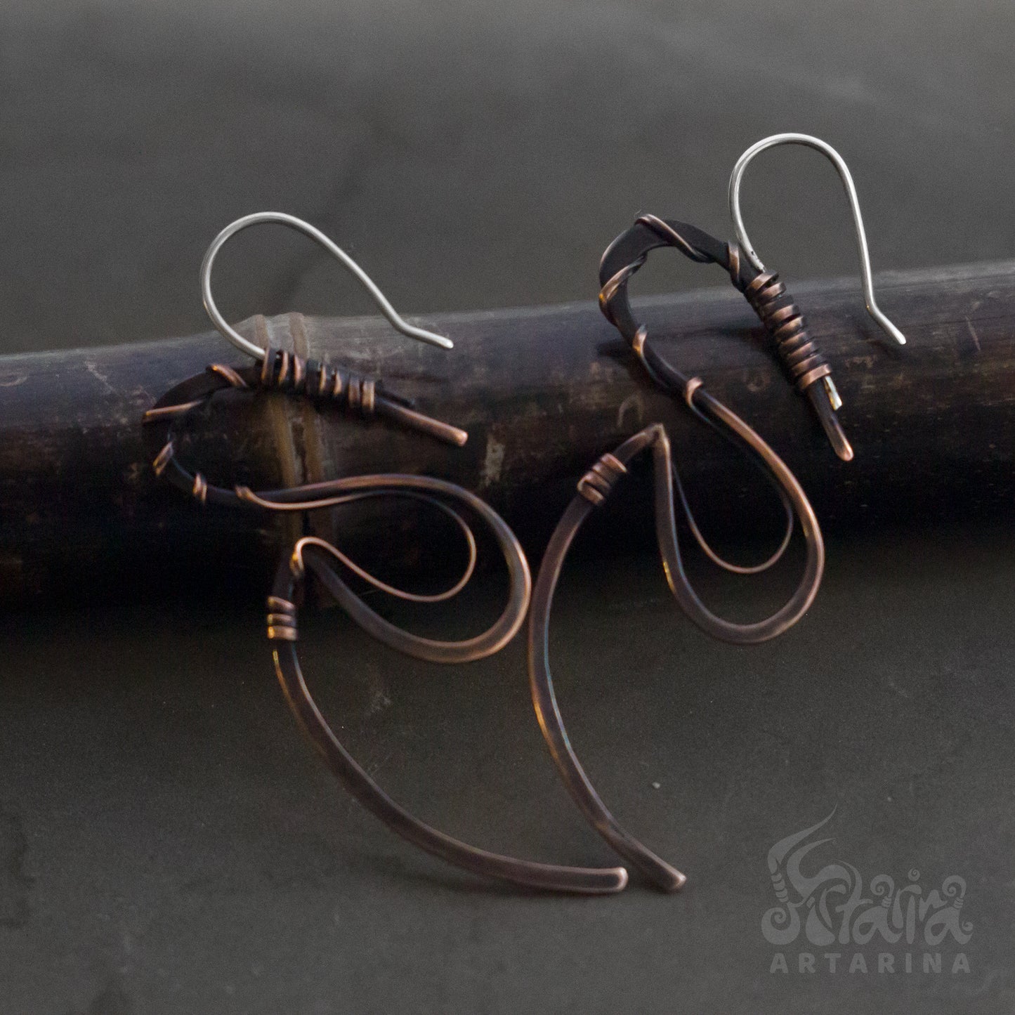 Quirky earrings novelty earrings cool earrings witchy earrings aesthetic earrings wire earrings renaissance jewelry pagan jewelry mythology jewelry egyptian jewelry witch earrings witch ring witchy rings