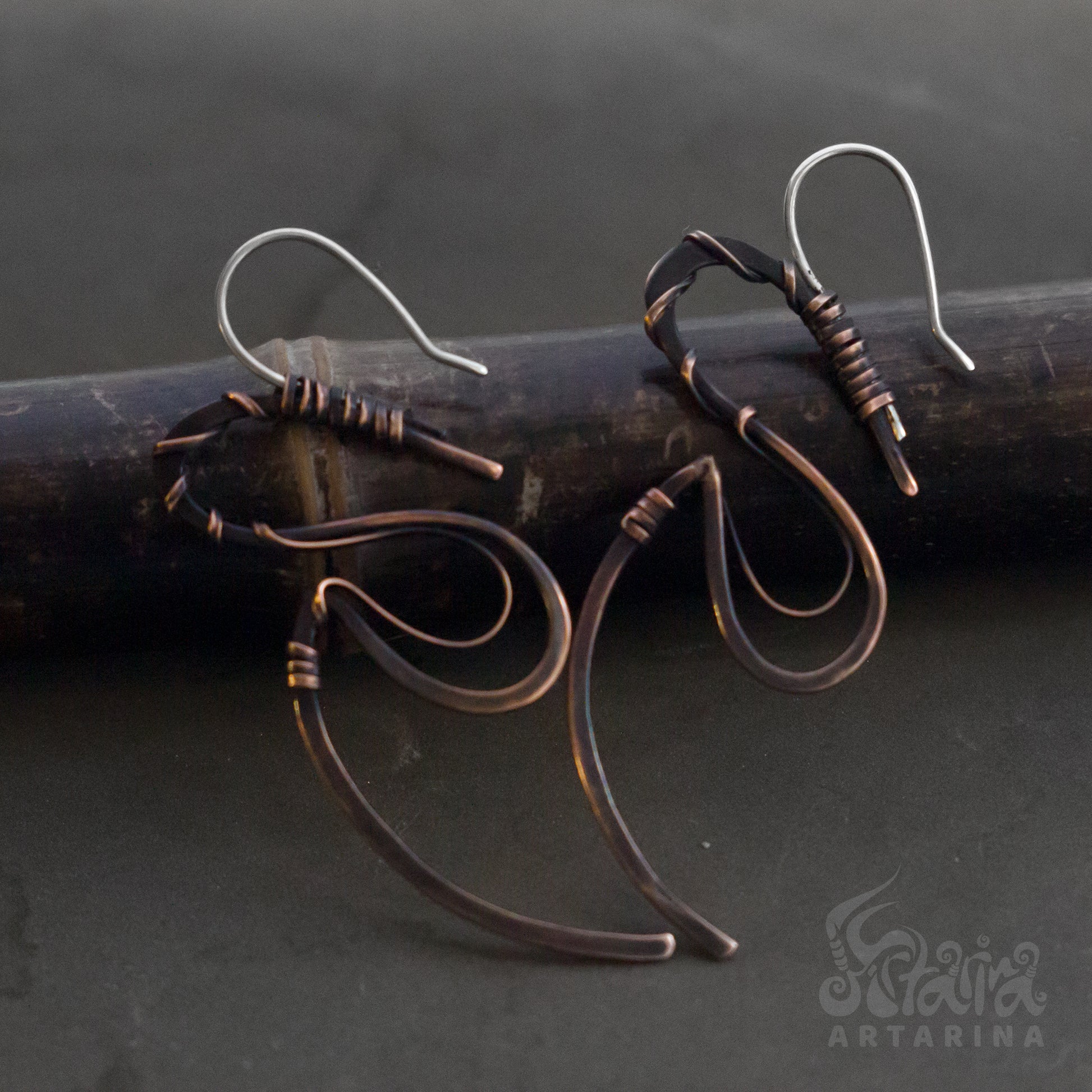 Quirky earrings novelty earrings cool earrings witchy earrings aesthetic earrings wire earrings renaissance jewelry pagan jewelry mythology jewelry egyptian jewelry witch earrings witch ring witchy rings