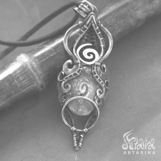 Talisman, spiritual copper necklace, spiral necklace, tree of life pendant, alchemy shaman goddess pendant