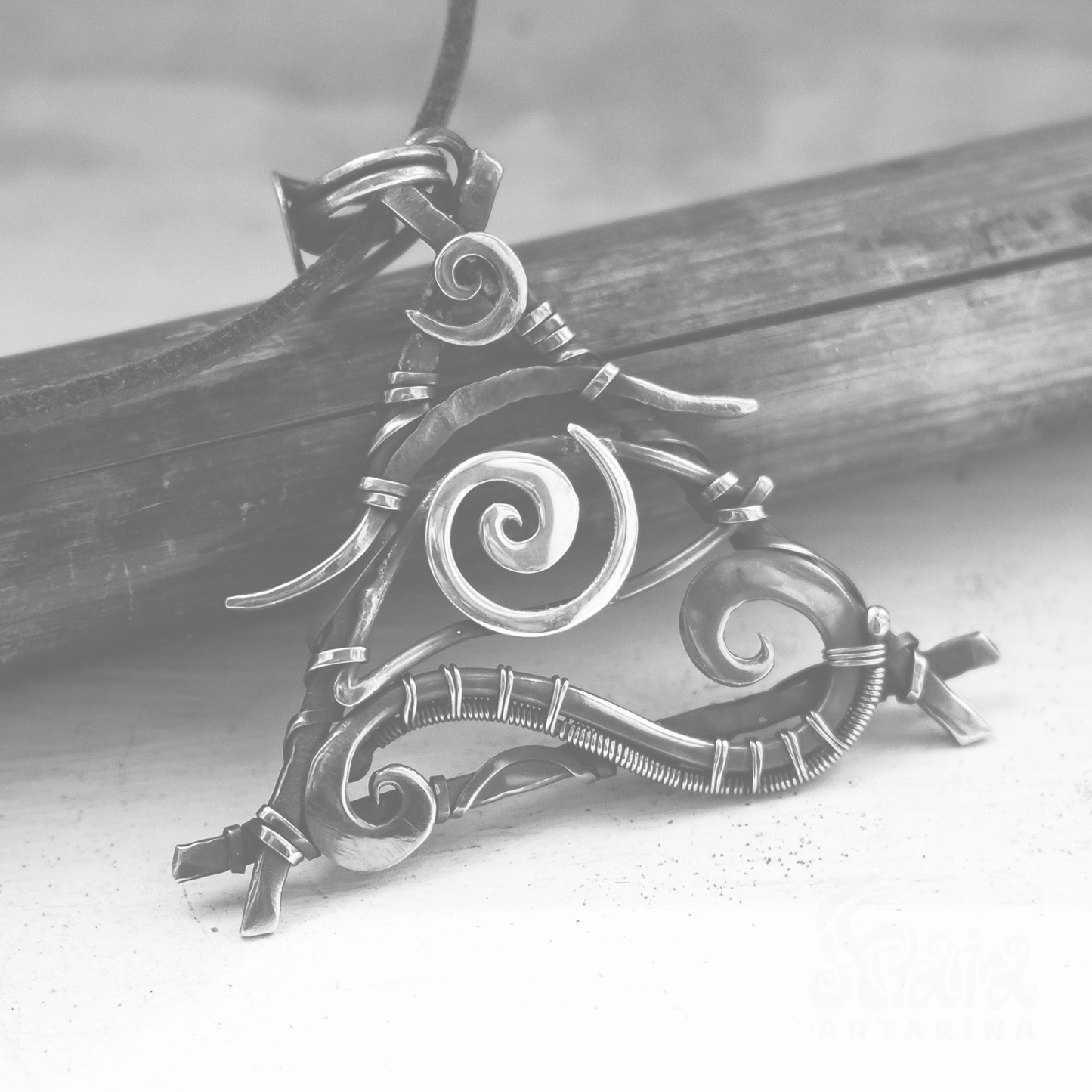 Third eye pendant. God and goddess triangle shaped talisman necklace