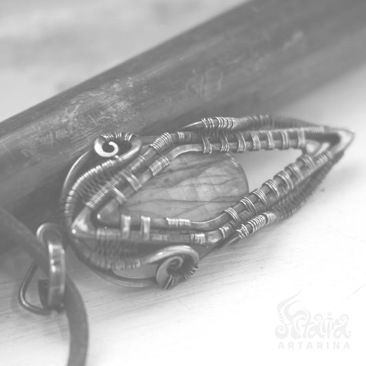 Magick labradorite talisman ancient style necklace