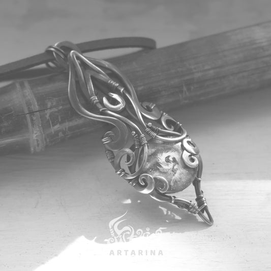 Magical occult fairy psychedelic jewelry necklace
