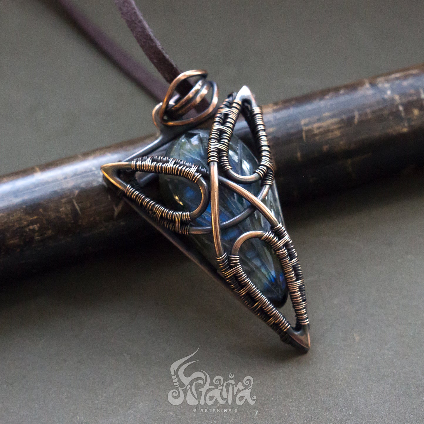 Celtic trinity knot necklace silver, triskelion choker, witches amulet protection