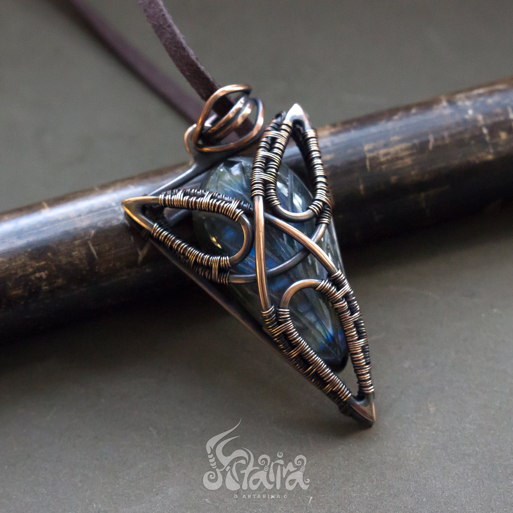 Celtic trinity knot necklace silver, triskelion choker, witches amulet protection