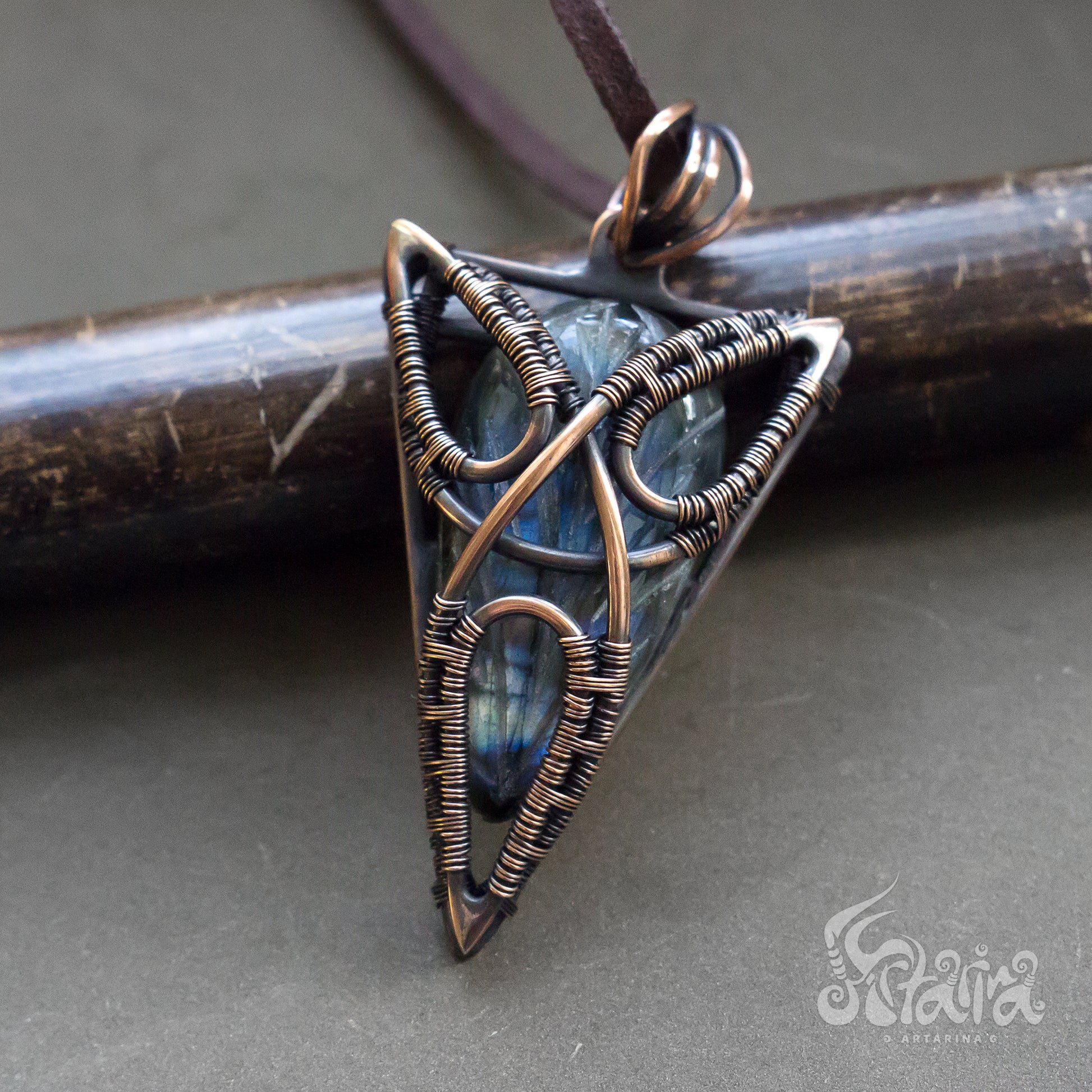 Celtic trinity knot necklace silver, triskelion choker, witches amulet protection
