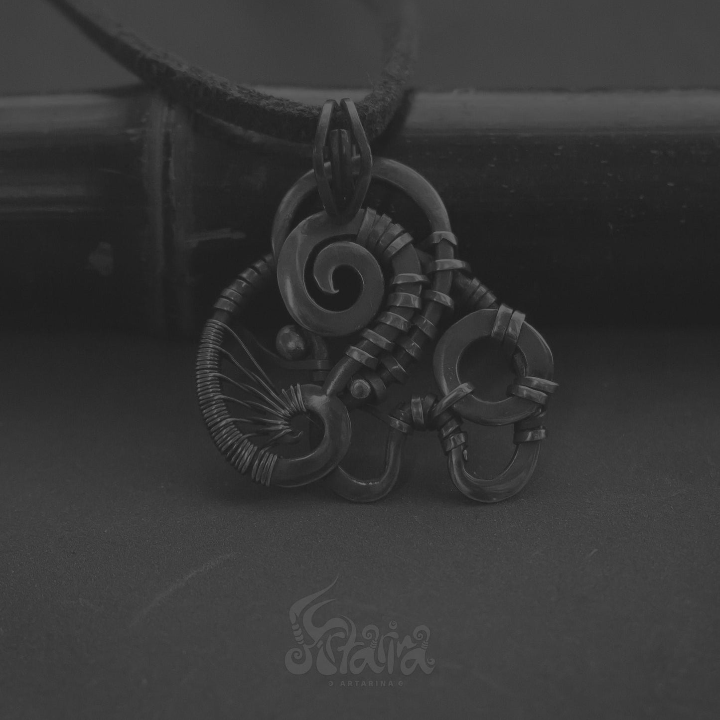 Elephant copper wire wrapped necklace Unique handmade animal elephant jewelry Cute elephant wire wrap neck piece