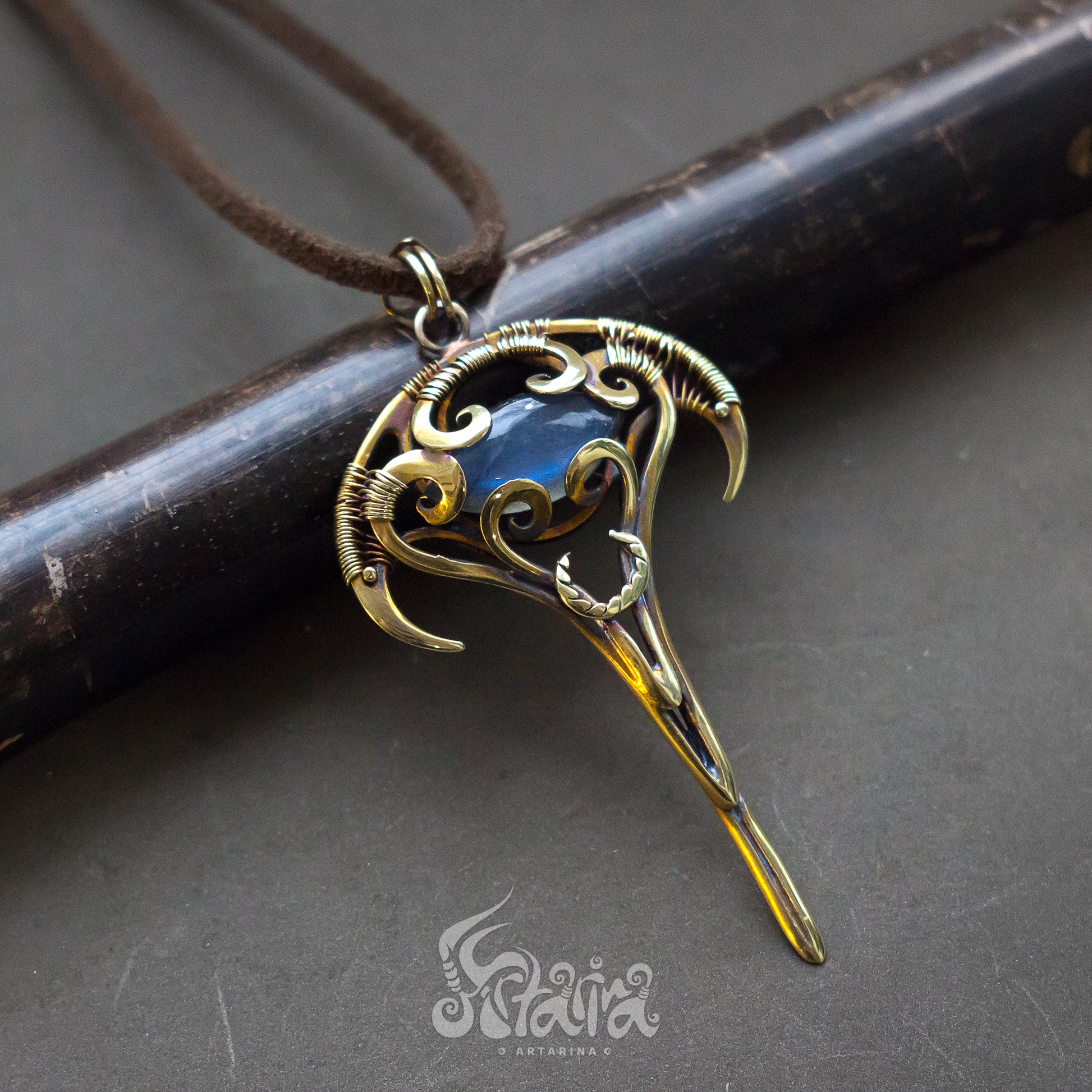 Ancient alien airplane magical necklace, abracadabra jewelry