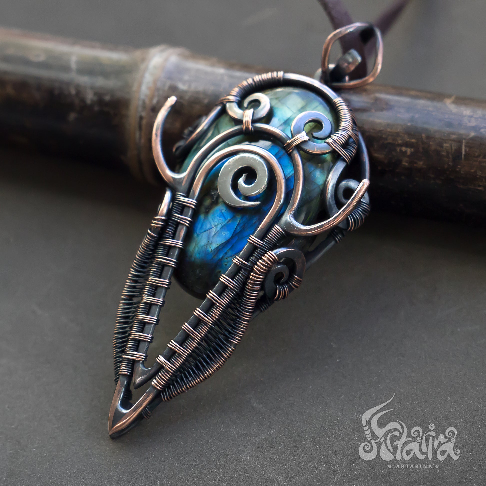 Good luck talisman pendant, magical pendants and amulets, meadowlark talisman necklace