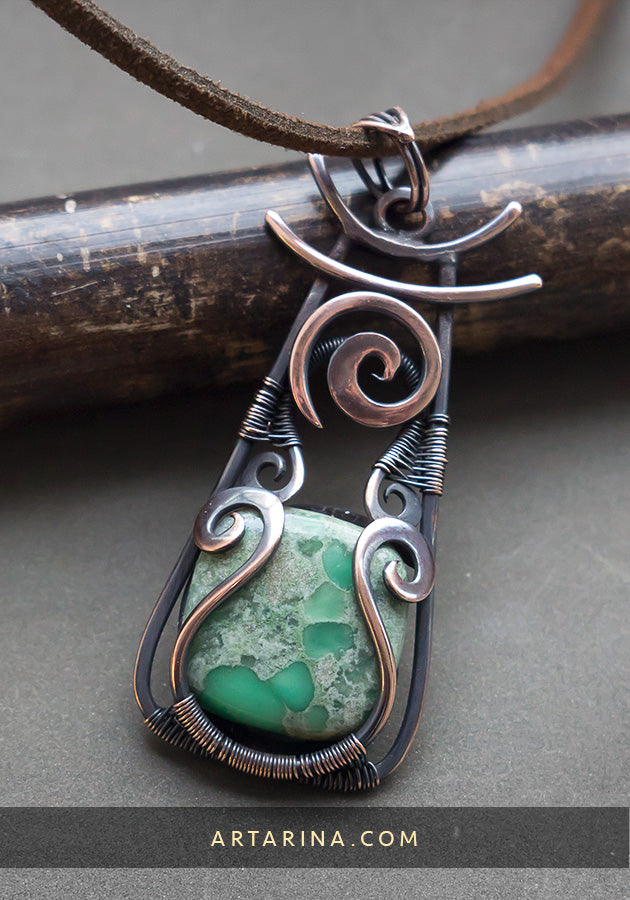variscite gemstone pendant
