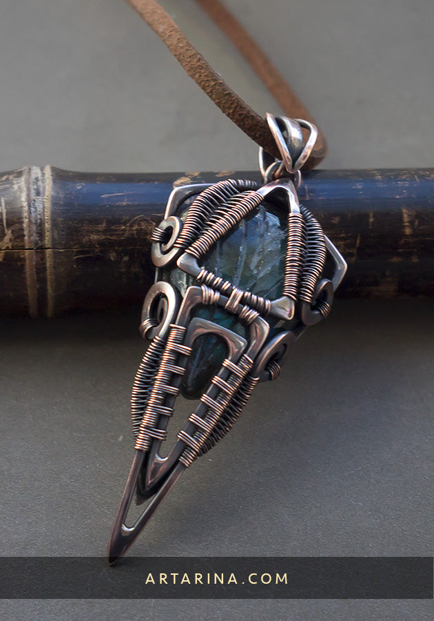 Fantasy elven necklace pendant