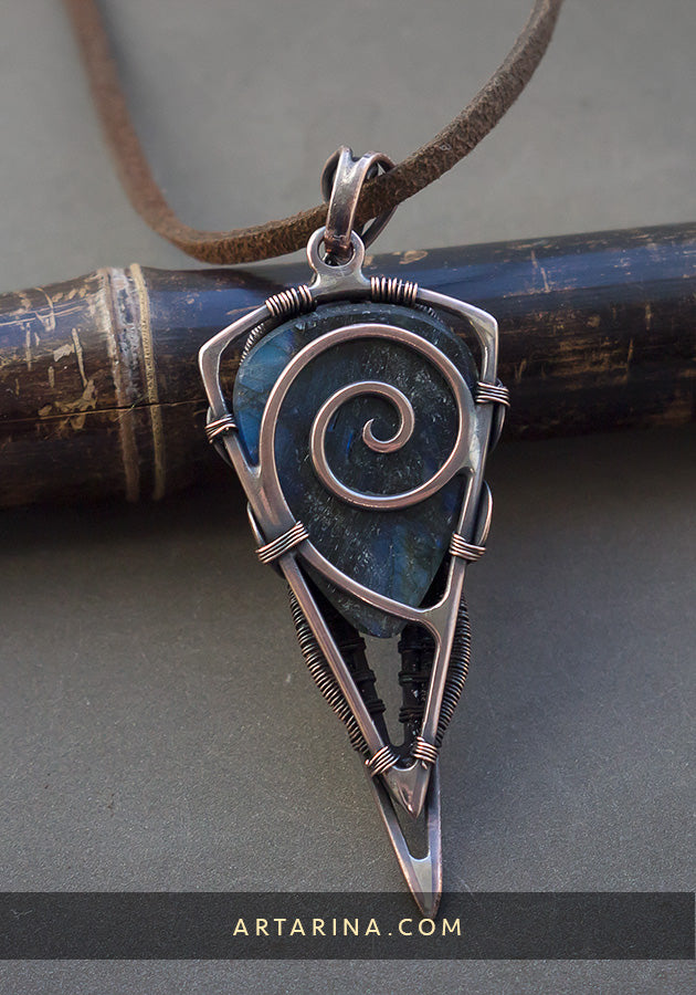 Fantasy elven necklace pendant