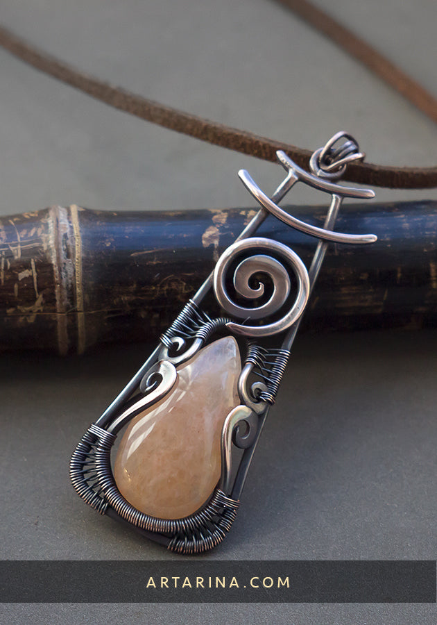 Yellow aventurine necklace pendant