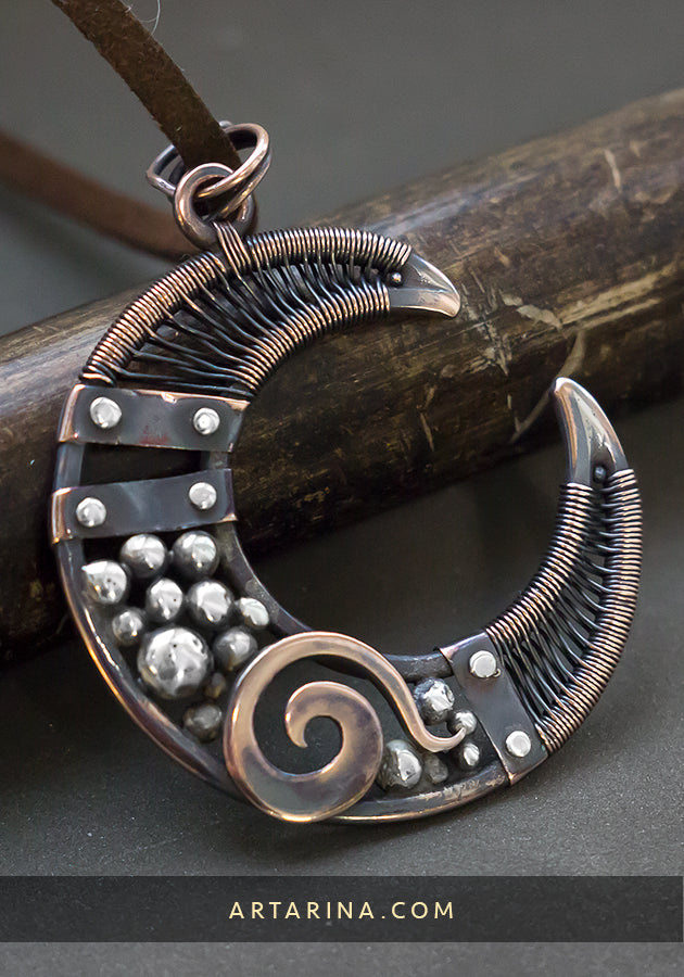 wire wrapped moon