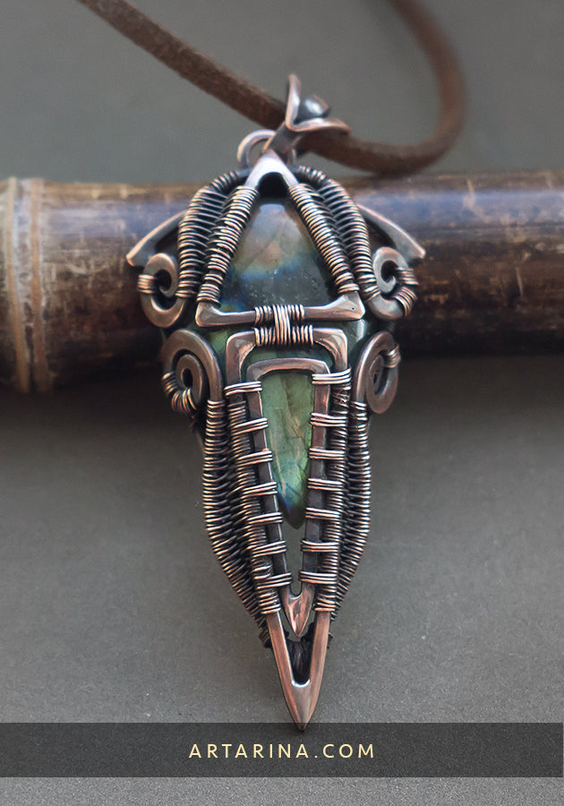 Steampunk handcrafted jewelry necklace