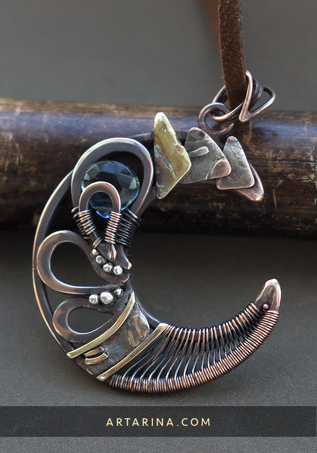 Fused metals necklace