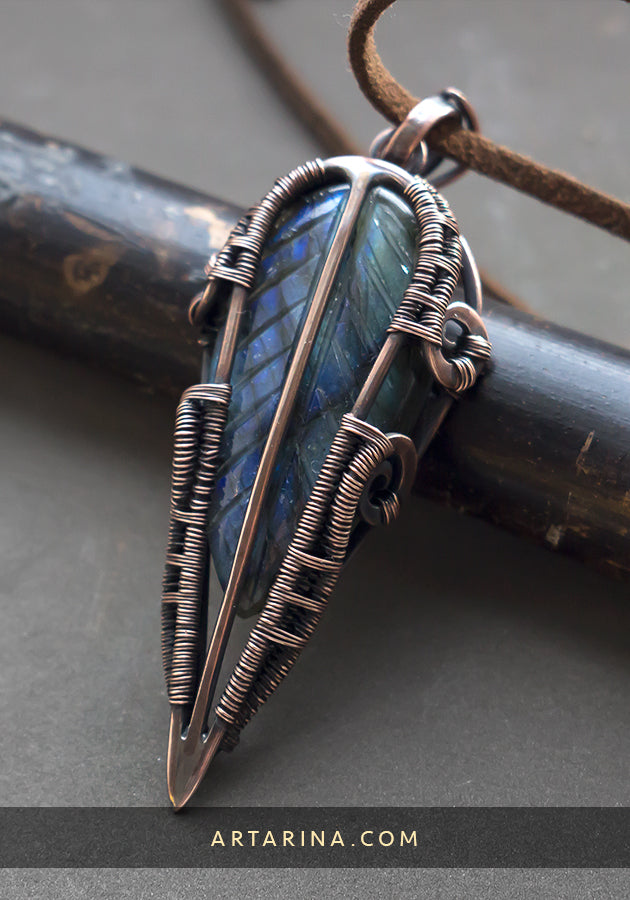 Blue stone pendant