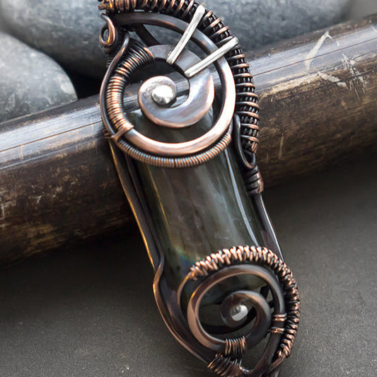 Everyday steampunk fashion necklace, gothic steampunk shop, steampunk pendulum