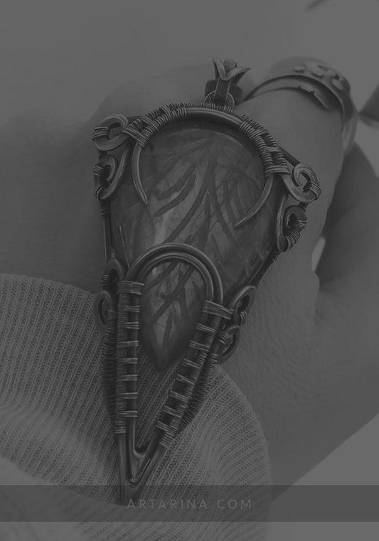 Ancient egyptian alien necklace. Aura atlantis jewelry pendant