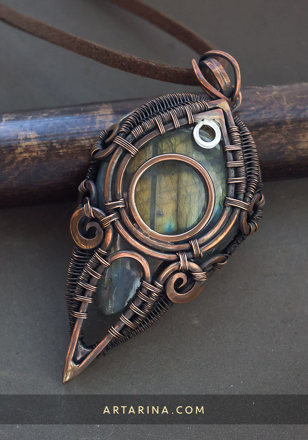 wirewrapped labradorite neckalce