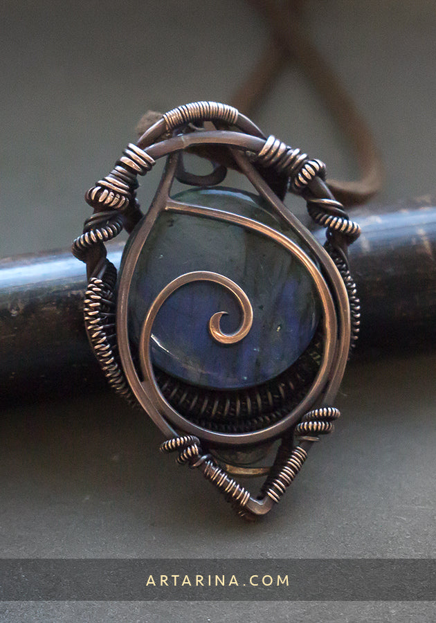 Blue labradorite pendant necklace styles, men's fashion pendant necklace