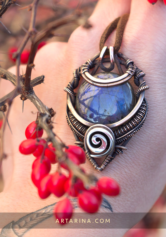 Blue labradorite pendant necklace styles, men's fashion pendant necklace