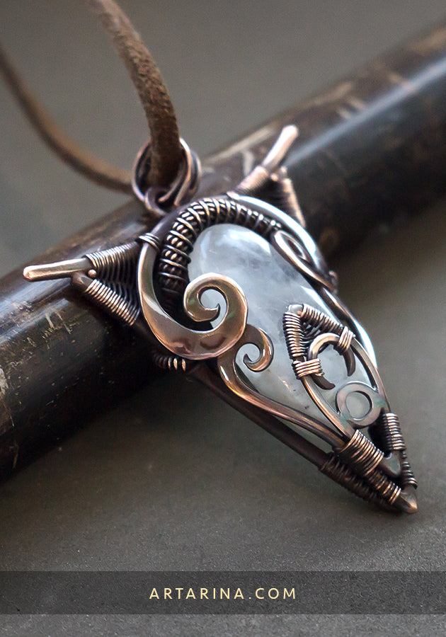 heady wire wrapped pendant