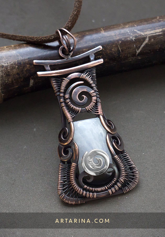 Moonstone wirewrapped necklace