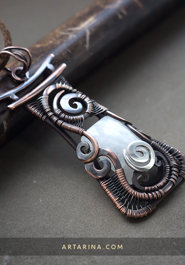 Moonstone wirewrapped necklace
