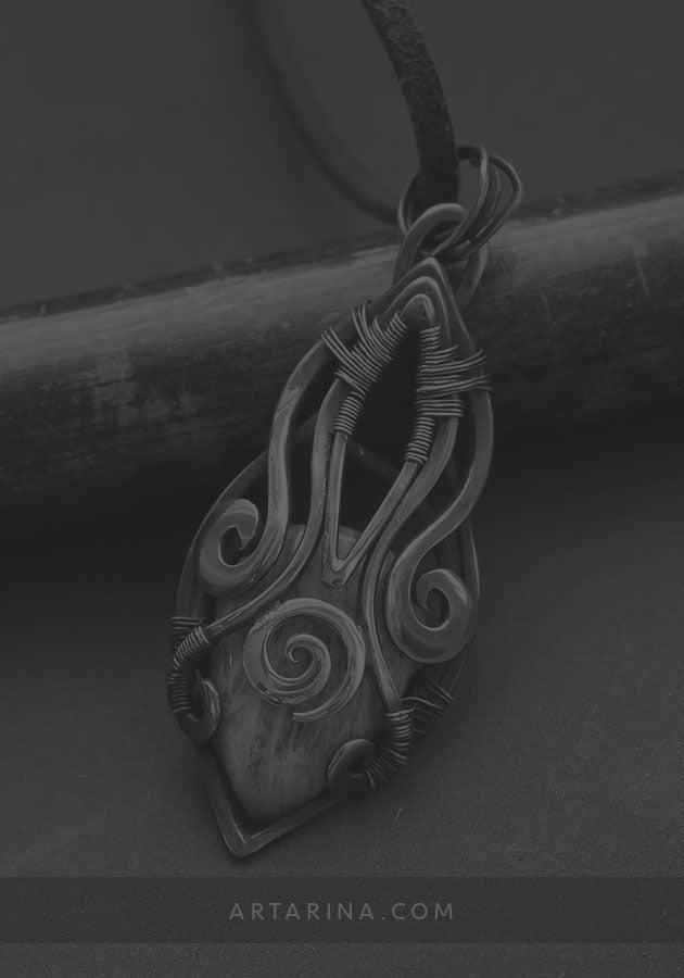Wirewrapped amazonite necklace
