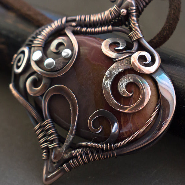 Ren faire renaissance jewelry, red jasper necklace, imperial jasper jewelry