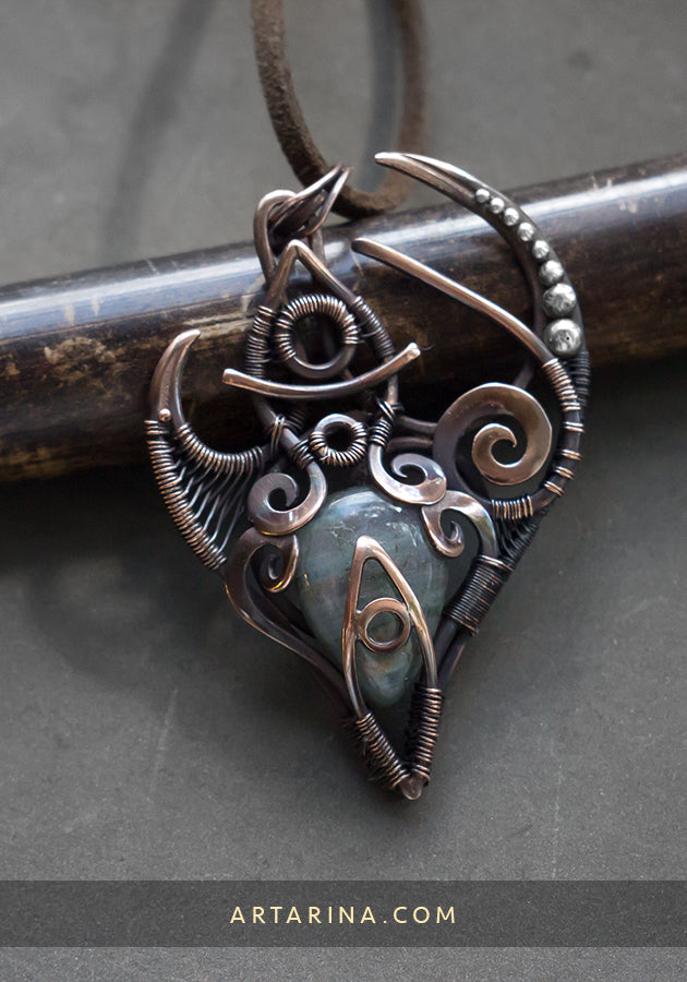 WIre wrap necklace pendant