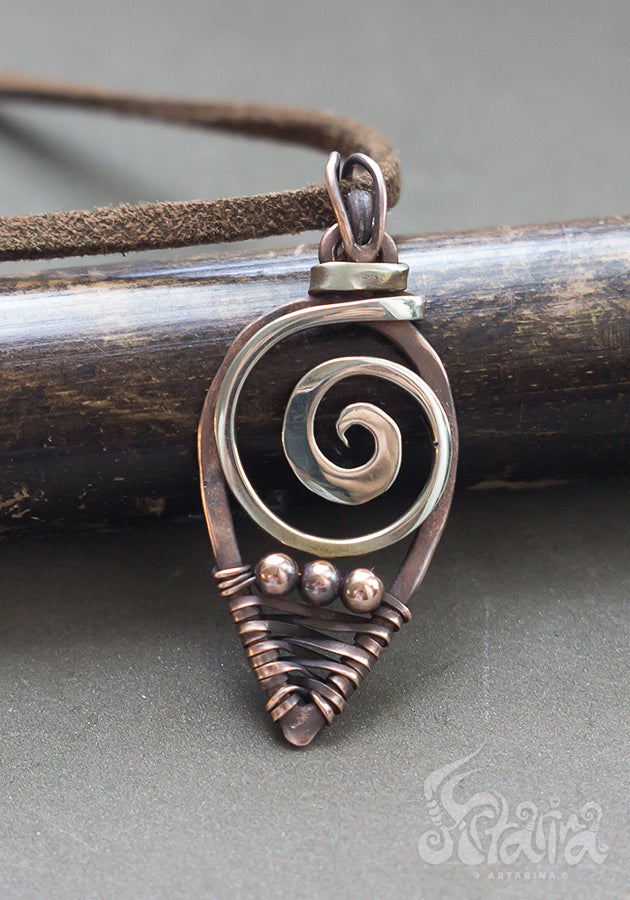 No gemstone copper crystal wire wrapped jewelry necklace Small copper wire wrapped pendant Minimalist designer wire wrap jewelry No gemstone copper crystal wire wrapped jewelry necklace by artarina