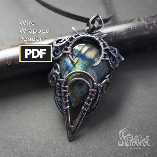 Wire wrapping PDF tutorial | Step by step wire jewelry Artarina lesson | Advanced wire wrapping