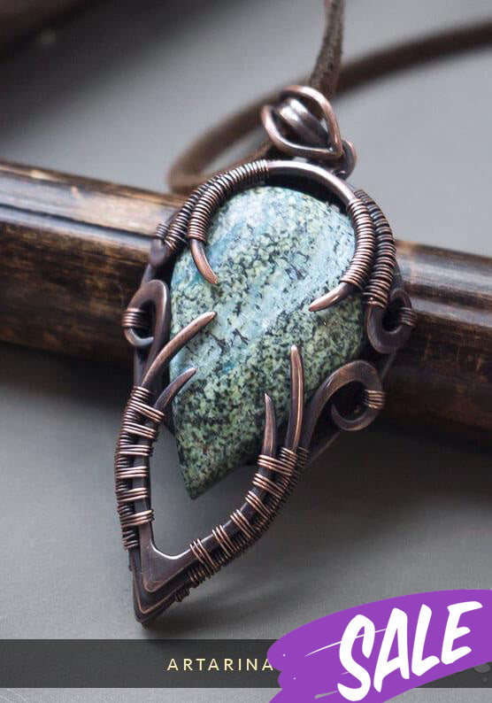 Spiritual protection jasper necklace