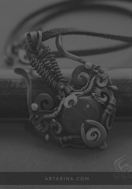 Medieval copper necklace