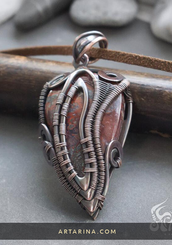 Crazy lace agate pendant